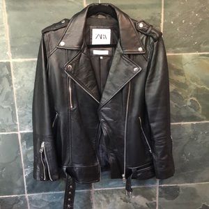 Moto jacket, real leather sorry can not go lower than $80